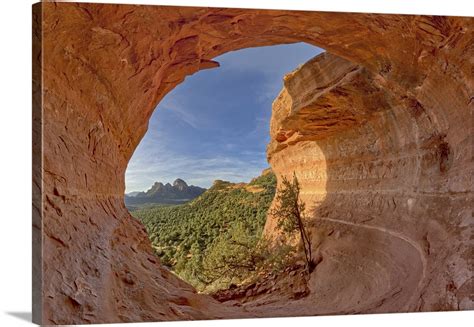 The Birthing Cave On The Side Of Mescal Mountain, Sedona, Arizona Wall Art, Canvas Prints ...