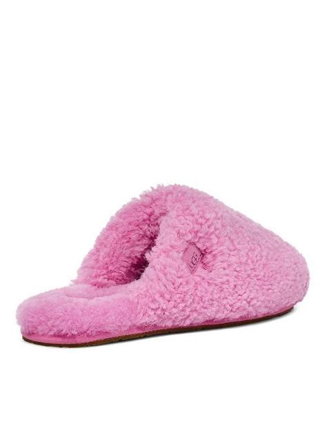 UGG Maxi Curly Slide Slippers - Pink | littlewoods.com