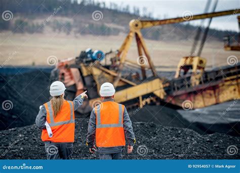 Coal mining workers stock image. Image of excavation - 92954057