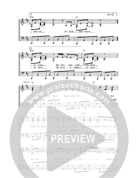 Come To The Water Sheet Music PDF (Paul Baloche) - PraiseCharts