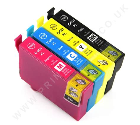 Compatible Epson 603XL Ink Cartridges B/C/M/Y Full Set - Prinktoner Ltd