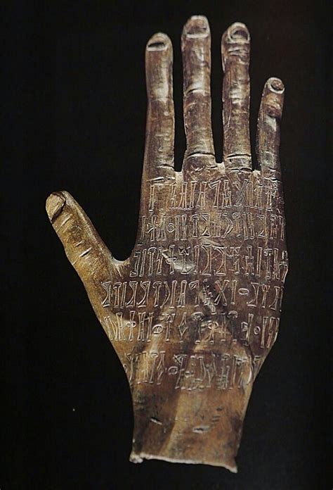 Bronze hand with south arabia musnad language on it.. | British museum ...