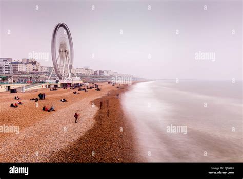 Brighton Beach In Winter, Brighton, Sussex, UK Stock Photo - Alamy