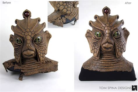 Doctor Who Prop Monster Mask Restoration - Tom Spina Designs » Tom Spina Designs