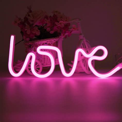 Amazon.com : Neon Signs,Love Neon Signs for Wall Decor Wedding ...