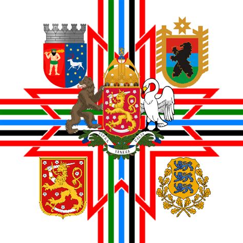 Flag of Greater Finland if it became an union of all Finnic people : r ...