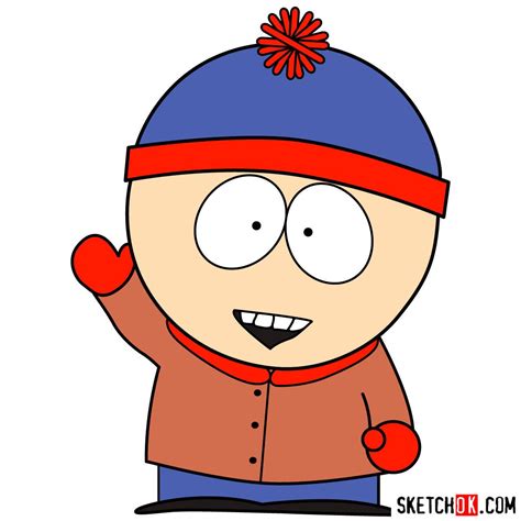 How to draw Stan Marsh from South Park - Step by step drawing tutorials Oil Pastel Drawings ...