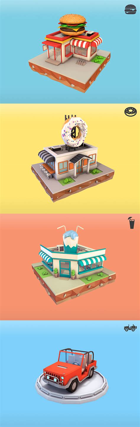 Low Poly City Pack :: Behance