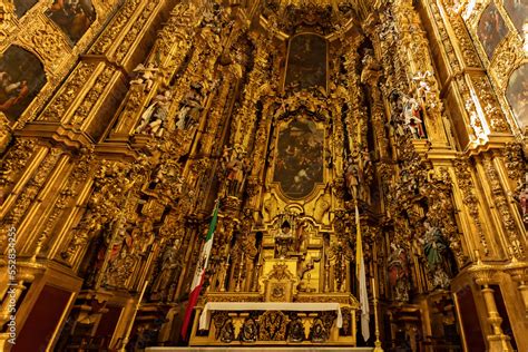 Mexico City Metropolitan Cathedral interior details, Mexico Stock Photo ...