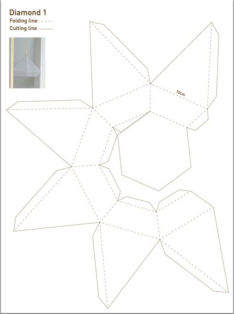 diamond template - 101 woonideeen. | Diamante de papel, Manualidades, Artesanía con papel