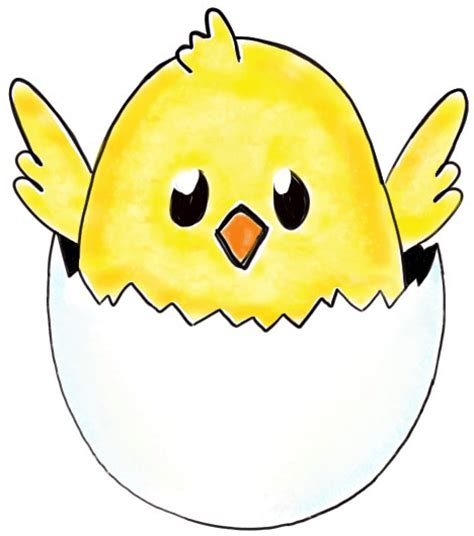 How to Draw a Baby Chick in an Egg Shell for Easter Drawing Tutorial ...