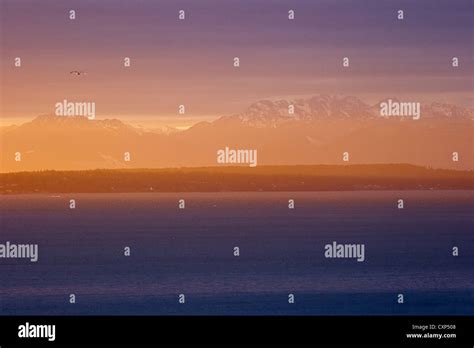 Olympic Mountains Seattle Washington Stock Photo - Alamy