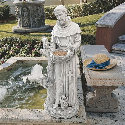 37" White and Gray Nature's Nurturer St.Francis Outdoor Garden Statue - Large - Walmart.com ...