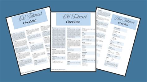 Books Of The Bible Checklist Printable