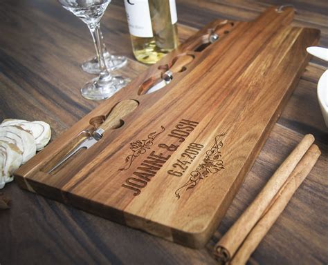 Personalized cheese board set, Custom cheese board set, Engraved ...