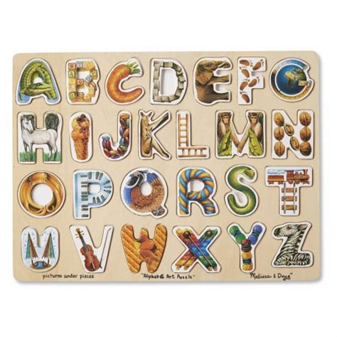 Melissa And Doug Wooden Alphabet Art Puzzle, 1 Unit - Kroger