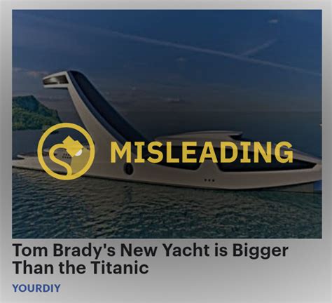 Is Tom Brady's Yacht Bigger Than the Titanic? | Snopes.com