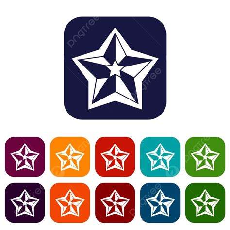 Flat Style Illustration Vector Hd Images, Star Icons Set Vector Illustration In Flat Style In ...