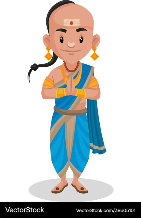 Tenali ramakrishna cartoon character Royalty Free Vector