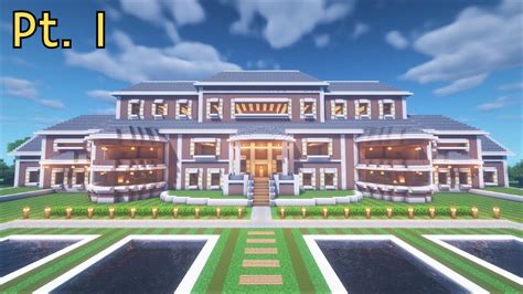 Minecraft: Huge Suburban Realistic Mansion Tutorial | Part 1 - YouTube