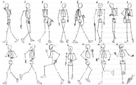 Simplified human body proportions, poses, movement by Podkowa97 on DeviantArt Movement Drawing ...