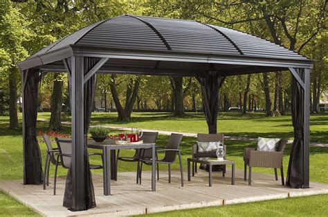 Moreno 10 Ft. W x 12 Ft. D Metal Permanent Gazebo | Outdoor pergola ...