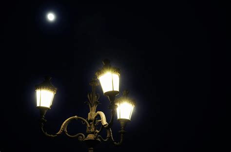 Free stock photo of full moon, lamppost, lantern