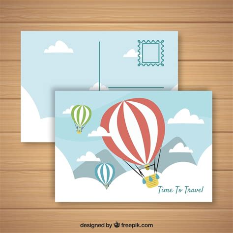 Free Vector | Travel postcard in flat design