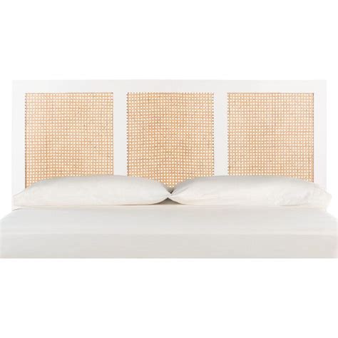 Vienna Cane Headboard, White Wash - Safavieh Beds | Maisonette | Caned ...