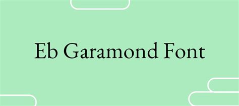 EB Garamond Font Free Download