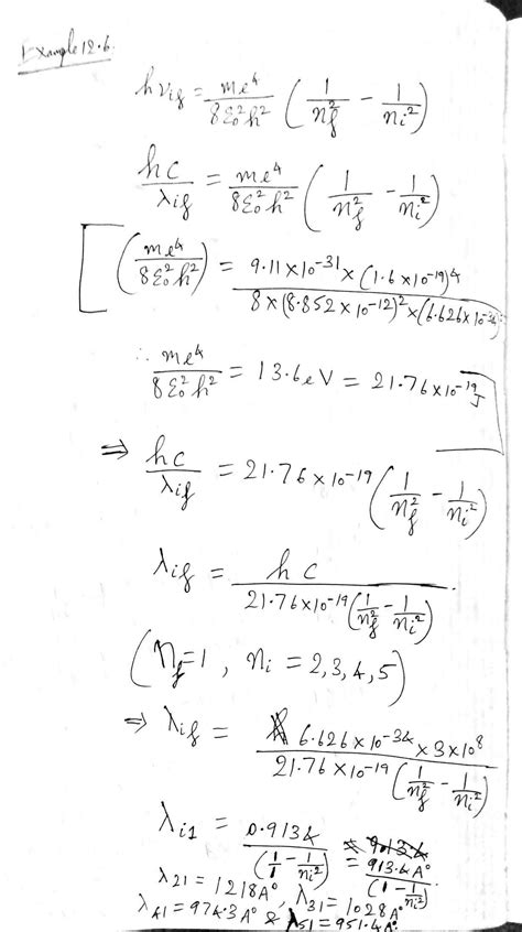 Using the rydberg formula calculate the wavelengths of the first four spectral lines in the ...