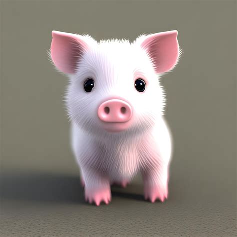 Premium AI Image | Cute tiny little pig cub Generative AI