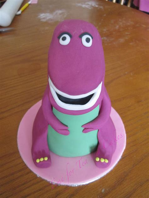 Barney the big purple dinosaur cake topper #timeforteaandcakes Dinosaur ...