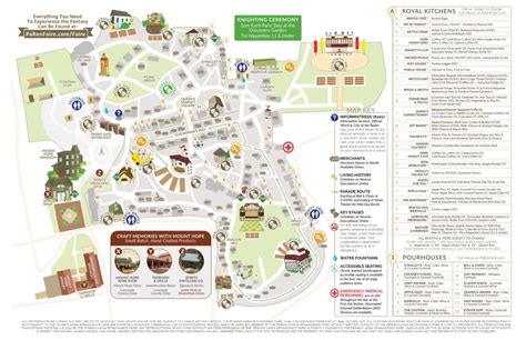 Pennsylvania Renaissance Faire Map and Brochure (2022 - 2023) | ThemeParkBrochures.net