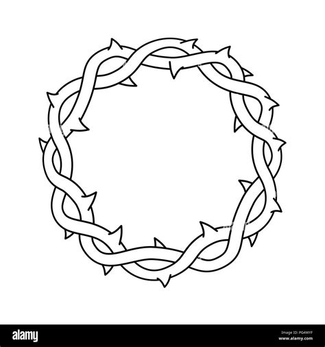 Thorn crown vector vectors Black and White Stock Photos & Images - Alamy