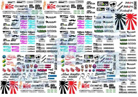 JDM Decals - Hellasweet Pack 2 | My Custom Hotwheels & Model Cars