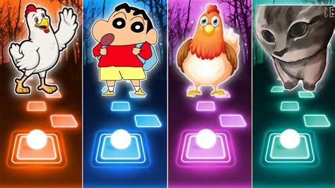 Chicken vs Shinchan vs Chinese Tik Tok vs Chipi Chipi Chapa Chapa - Tiles Hop - YouTube