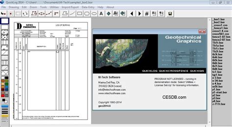 Geotechnical Graphics - QuickLog, QuickCross/Fence, QuickGIS, QuickSoil Software