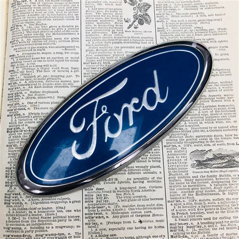 Vintage Ford blue oval car hood ornament - classic car - auto emblem - vintage custom car badge