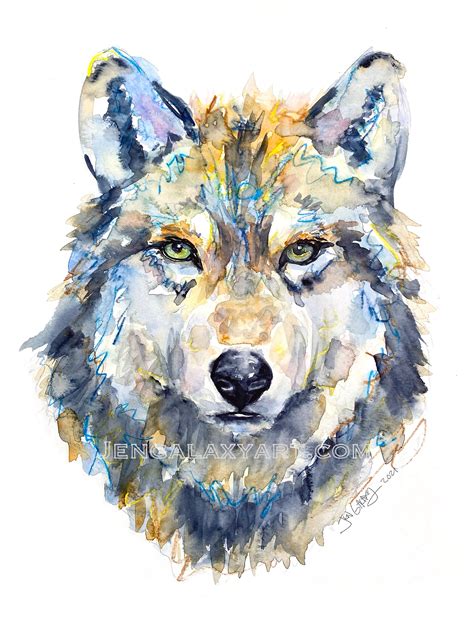 Grey Wolf Painting