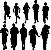 running children silhouette | Silhouette, Silhouette vector, Running silhouette