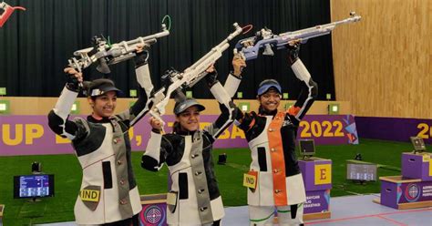 Baku Shooting World Cup: India open medal tally with gold in women’s 10m air rifle team event