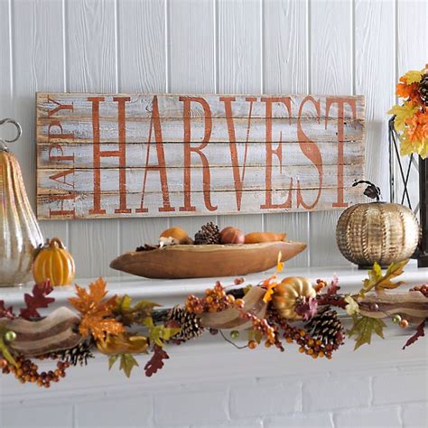 Happy Harvest Wood Plank Plaque | Kirklands | Harvest decorations, Fall home decor, Kirkland ...