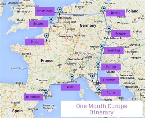 First Timers One Month Europe Itinerary - The Trusted Traveller | Europe itineraries, Europe ...