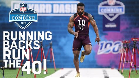 Running Backs Run the 40-Yard Dash | 2019 NFL Scouting Combine ...