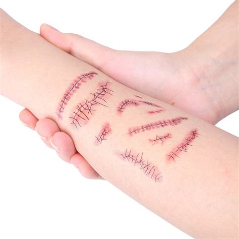 Zombie Stitches Tattoos For Scary Makeup - Inspire Uplift