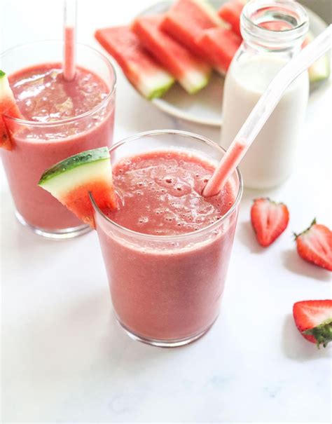 Delicious Watermelon Smoothie | Detoxinista Watermelon Smoothie Recipes, Ginger Smoothie ...