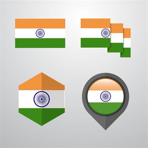 India flag design set vector 14180029 Vector Art at Vecteezy