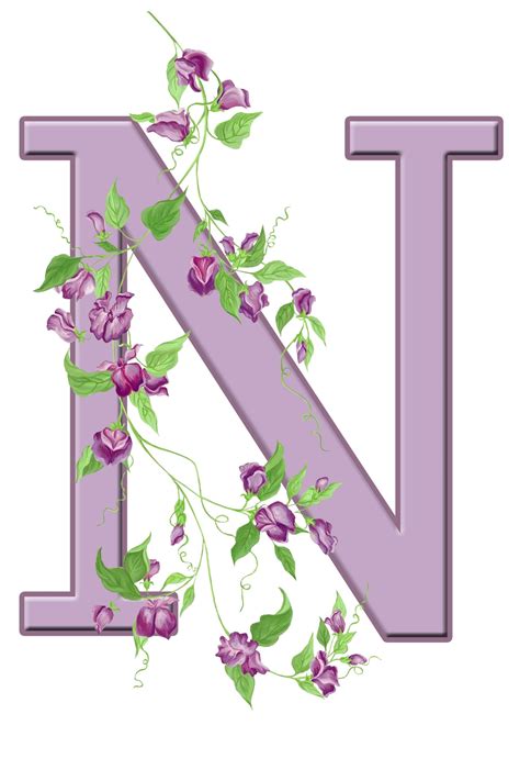 Letter N Floral Initial Free Stock Photo - Public Domain Pictures