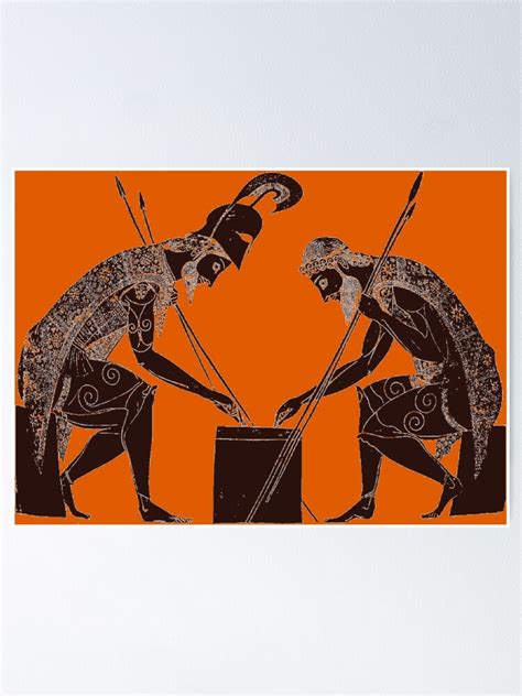 "Achilles and Ajax playing a game of dice" Poster for Sale by ...